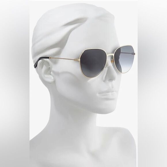 Givenchy NWT gv7158/s 60/19 Butterfly Gold Frame Grey Lens Sunglasses main image 5